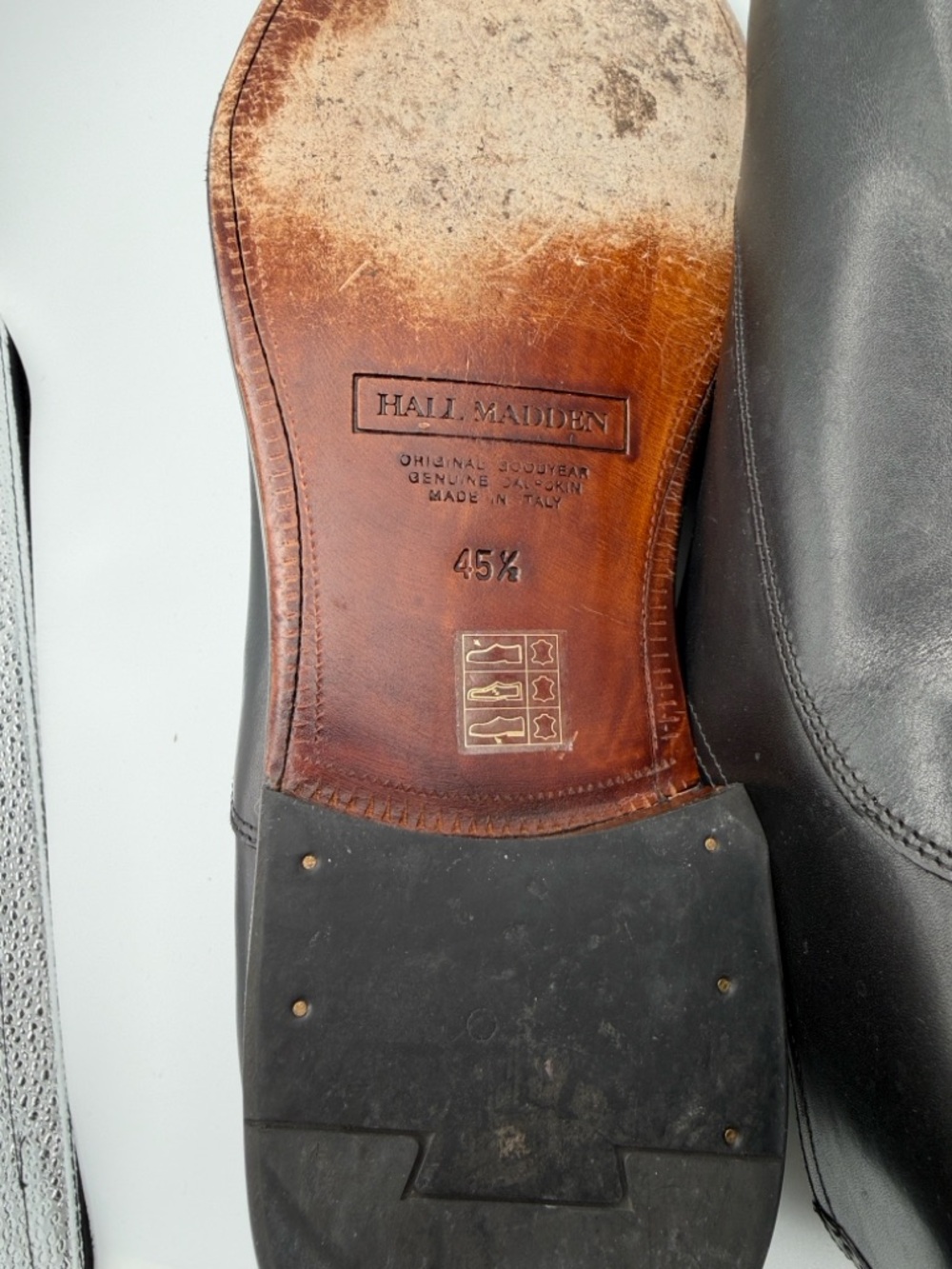Hall Madden The Timeless Black Cap-Toe Oxford Dress Shoes Size 45.5(12.5 US) - Picture 8 of 12